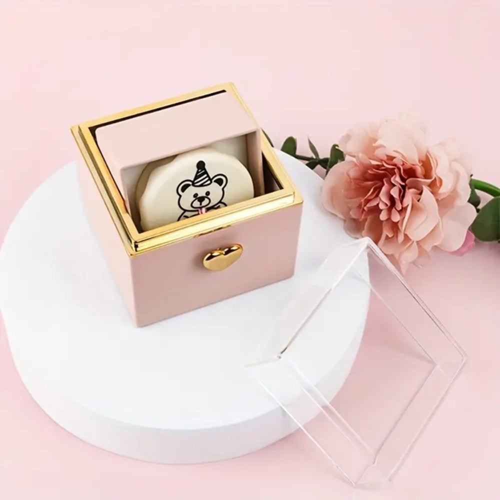 Boîte Cadeau avec Tiroir et Couvercle Transparent